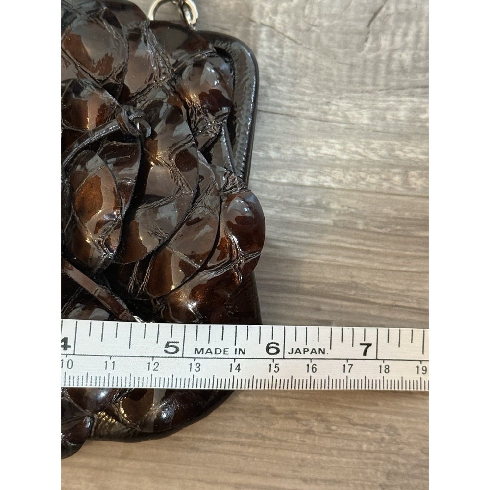 Brighton Roselie Flower Leather Coin Purse Crossbody. - Picture 14 of 16